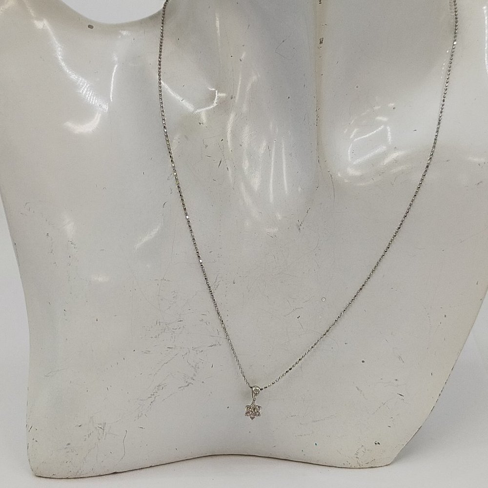 Jewelry Pendant Necklace Star Diamond 0.15ct Whit - Picture 7 of 7